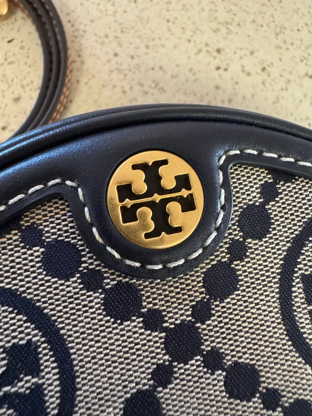 Tory Burch T Monogram Jacquard Moon Crossbody Bag - NWT